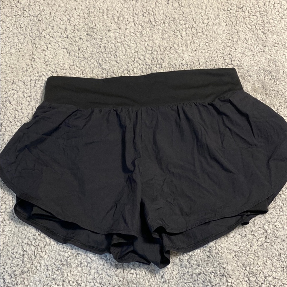 All in Motion Black Athletic Shorts with Compression Layer